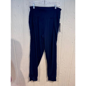 Kcutteyg joggers XL Navy pockets high waist New with Tags
